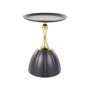 Fém Dohányzóasztal - Kerek - Fekete-Arany - 38cm 144361323 - Signal