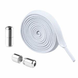 Elastické šnúrky, so systémom NO TOUCH, s kovovou kapsulou, Ecarla, biela 126403119 - Ecarla