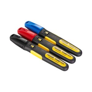 STANLEY - FatMax tartós marker fekete, kék, piros, széles heggyel, 3 darab [0-47-315]