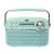 Trevi RA 7F50 BT Portable vintage solar powered radio with Bluetooth, USB and SD card input in Tiffany green 126417438