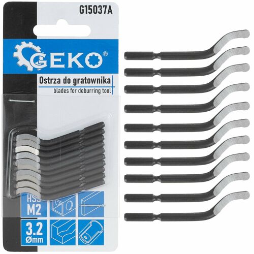 Set lame HSS M2 pentru dispozitivul de debavurare G15037, 10 elemente, Geko G15037A 126444862