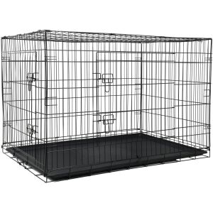 Funfit XXXL Cușcă pliabilă pentru câini - Negru - Cușcă, lădiță, colivie, accesorii