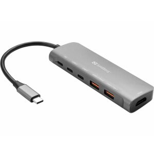 Dock Sandberg USB-C cu porturi HDMI, USB-A și USB-C - Docking stations