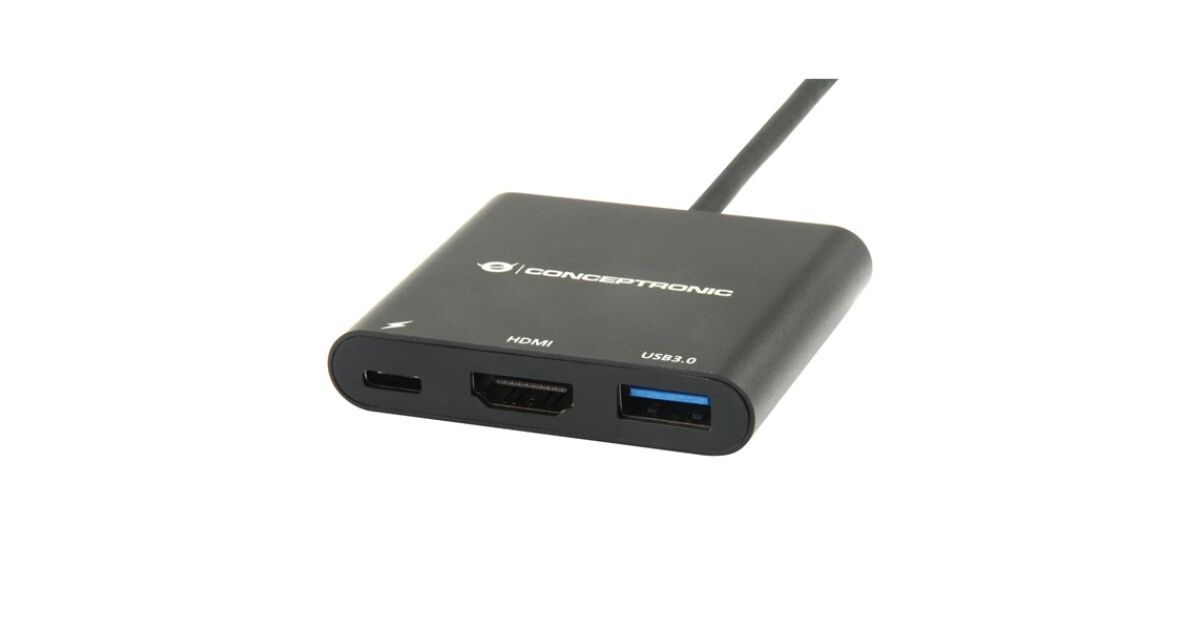 Conceptronic DONN01B Dockingstation und Port Replikator USB 3.2 Gen 1 (3.1 Gen 1) Type-C Schwarz 126452993