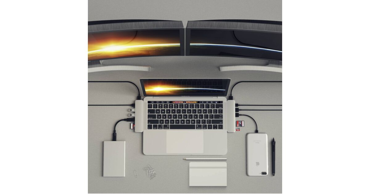 Satechi ST-CMBPS dokkoló állomás és port replikátor USB 3.2 Gen 1 (3.1 Gen 1) Type-C Ezüst 126453506