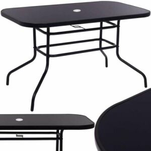 Springos Garden Table 120x70x70cm - Black