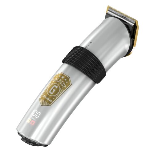 Trimmer pentru păr și barbă Trisa Gold Cut, design argintiu și auriu