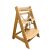 Pepita Rustica convertible wooden high chair with safety harness, brown