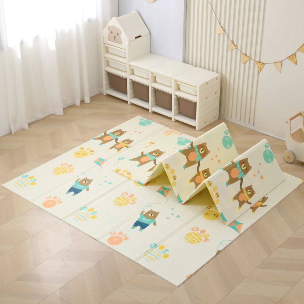 E-shop Pepita skladacia obojstranná podložka na hranie 150x200cm - Medve...