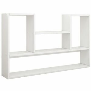 Biała półka ścienna, nowoczesny styl loft, 100 cm szerokości - Półka i regał