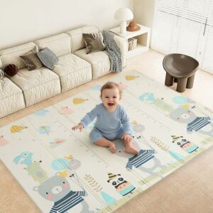 Pepita faltbare doppelseitige Spielmatte 180x200cm - Bären und Märchenwald