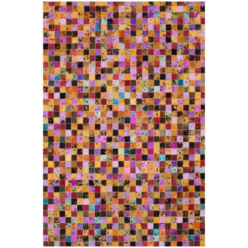 Covor Bakero Sao Paulo Multi, 140x200 cm, covor din piele patchwork colorat