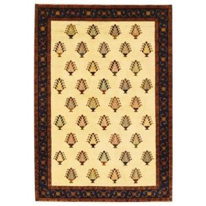 Bakero Kashkuli cremefarbener Teppich, 122x180 cm, traditionelles Kashkuli-Design - Innenarchitektur