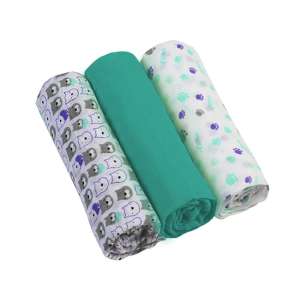 BabyOno színes Textil pelenka 3db - Maci #zöld 30332256 Textil pelenka