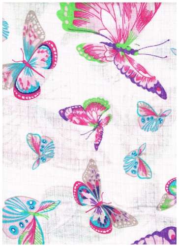 Textil pelenka 1db - Pillangó #fehér-rózsaszín 30332310