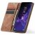 Spacecase barna bőr pénztárca tok Samsung Galaxy S9-hez kártyatartókkal és készpénzzsebbel