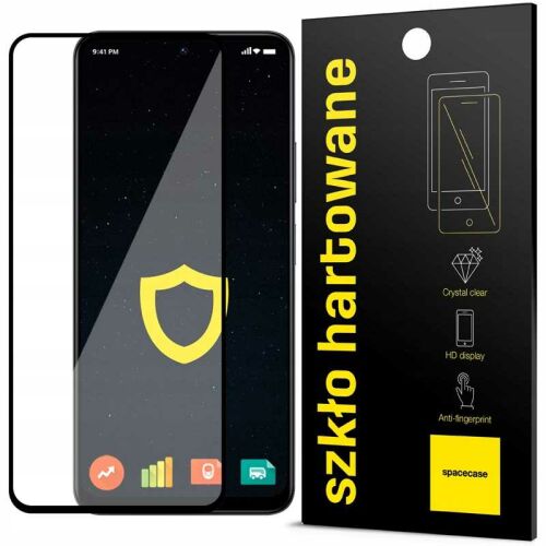 Spacecase 5D Edzett Üveg képernyővédő felhelyezve Xiaomi Redmi Note 12 4G telefonra, csomagolással - Spacecase