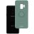 Spacecase sötétzöld szilikon gyűrűs tok Samsung Galaxy S9-en
