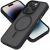 Spacecase Hybrid Mag Fekete iPhone 14 Pro Tok ferde nézet telefonon
