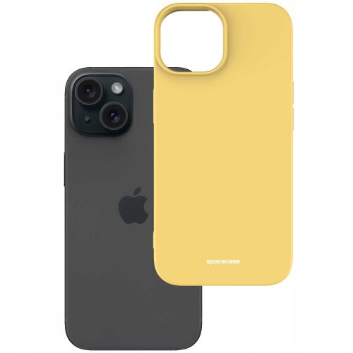 Spacecase Szilikon Tok Iphone 15 Tokhoz Sárga Borító