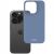 Spacecase Kék Szilikon Tok iPhone 15 Pro-hoz iPhone mellett
