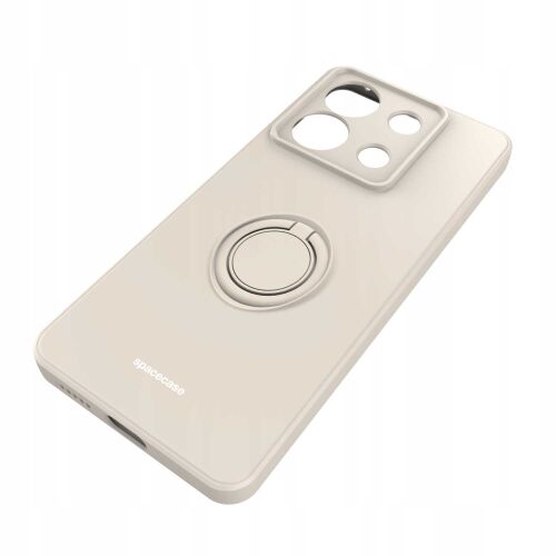 Spacecase Csontszínű Szilikon Gyűrű Tok Poco X6 / Redmi Note 13 Pro 5G, ferde nézet - Spacecase