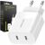 Spacecase 20W Dupla Portos USB Töltő Telefonokhoz, Fehér, Csomagolással