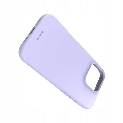 Szögletes nézet a Spacecase világos lila iPhone 16 Pro szilikon tokról - Spacecase