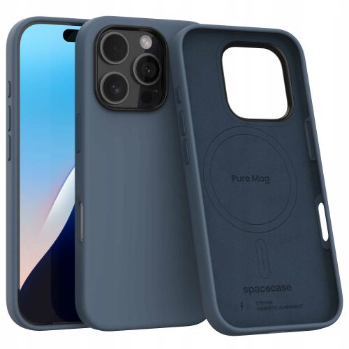 Spacecase SC Pure Mag sötétkék iPhone 16 Pro tok, mágneses illeszkedés - Spacecase