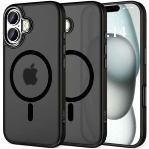 Калъф Tech-Protect Magedge MagSafe за iPhone 16, матово черно покритие gunmetal - Tech-Protect