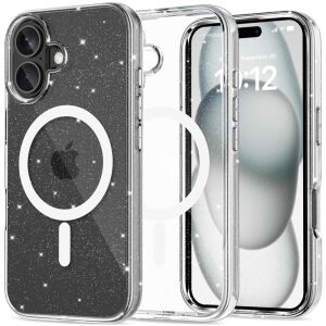 Tech-Protect Flexair Hybrid MagSafe Glitzer iPhone 16 Hülle - Klar, robuster Schutz - Tech-Protect Handyhüllen