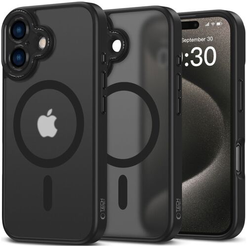 Husă Tech-Protect Magcam Matte Black iPhone 16 cu Magsafe