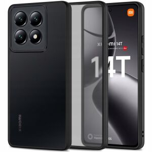 Husă de telefon Tech-Protect Magmat negru mat pentru Xiaomi 14T Pro cu folie de protecție a ecranului - Tech-Protect