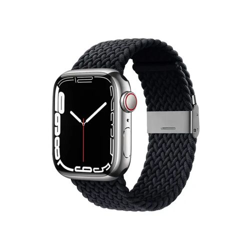 Crong Wave Szénszínű Fonott Apple Watch Szíj 38/40/41mm Apple Watch-on