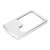 Silver LED magnifying glass with 3x and 6x magnification