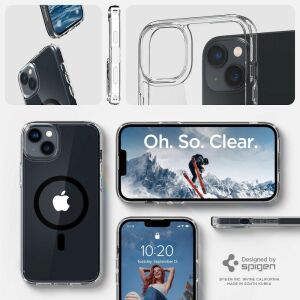 Priehľadný obal Spigen Ultra Hybrid MagSafe pre iPhone 14 Plus - Koláž - Spigen