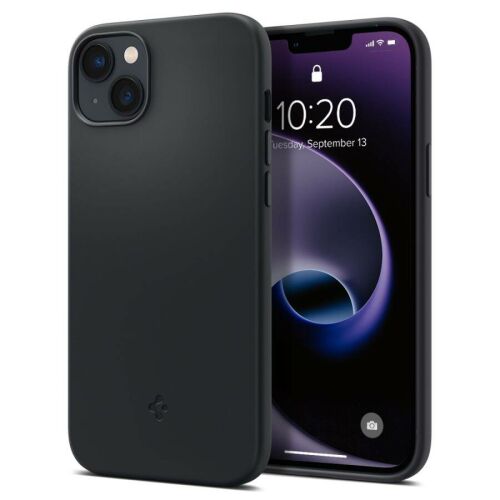 Spigen Silicone Fit Fekete tok iPhone 14 Plus telefonhoz - Telefon