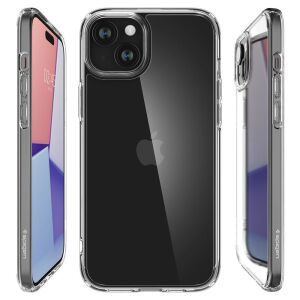 Spigen Ultra Hybrid Crystal Clear obal pre iPhone 15, viacero pohľadov - Spigen