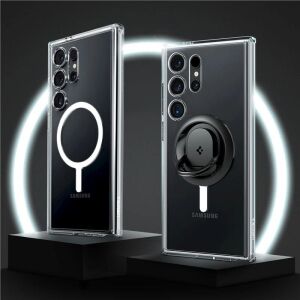 Spigen Ultra Hibrid Onetap Gyűrűs Tok Magsafe-El Samsung Galaxy S24 Ultra-Hoz - Átlátszó És Fehér 126608702 - Spigen