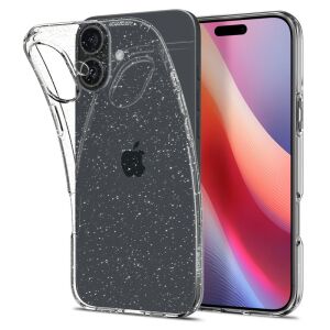 Spigen Liquid Crystal Glitter iPhone 16 Plus Hülle, durchsichtige Glitzer Handyhülle - Spigen