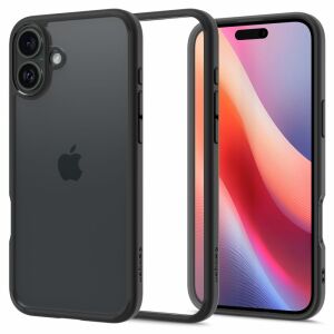 Husă Spigen Ultra Hybrid Matte Black pentru iPhone 16 Plus, prezentând designul și protecția - Spigen Huse telefon