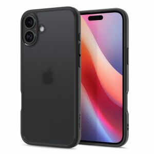 Spigen Ultra Hybrid Frost Black iPhone 16 Hülle, die Schutz und Stil bietet - Handyhüllen
