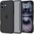 Spigen Ultra Hybrid Frost Black iPhone 16 tok, a frost black dizájnt és a hibrid konstrukciót bemutatva