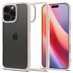 Spigen Ultra Hybrid Natural Titanium iPhone 16 Pro Max tok, átlátszó hátlap - Spigen