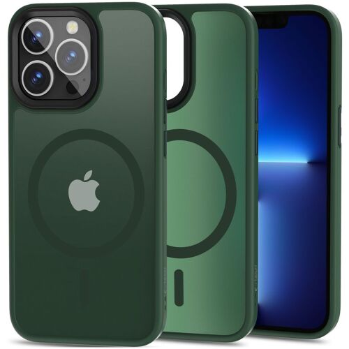 Tech-Protect Magmat Hülle für iPhone 13 Pro, Mattgrün, MagSafe kompatibel
