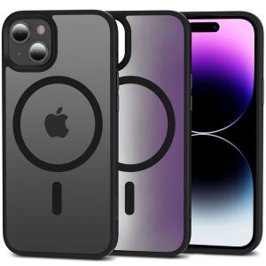 Husă Tech-Protect Magmat Matte Black pentru iPhone 15 cu compatibilitate MagSafe - Tech-Protect