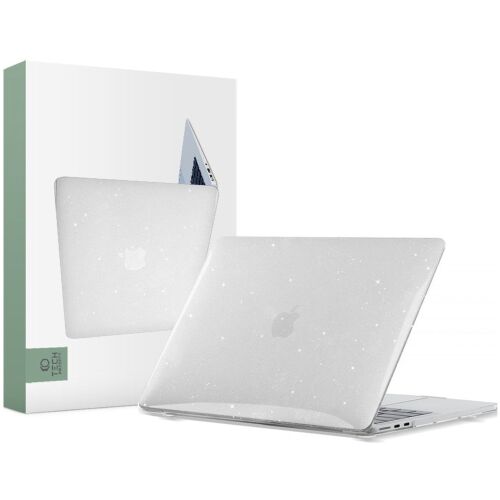 Carcasa Tech-Protect SmartShell Glitter Clear pentru Macbook Air 13 inch M2/M3 2022-2024