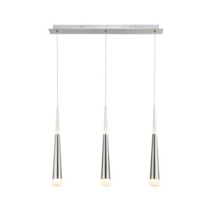 [Výpredaj] LED luster Sina 15914-3, 15W, 1200lm, teplé svetlo, IP20, matný nikel, Globo Lighting 126648406 - Lampy&osvetlenie