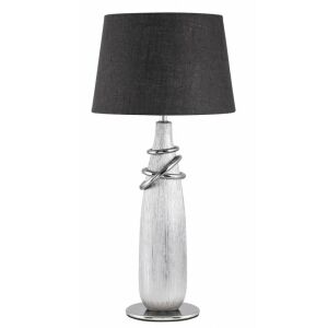 Evelyn 4390 Stehleuchte, mit Schalter, 1xE27, schwarz+silber, IP20, Rabalux