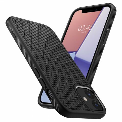 Tok iPhone 12 / 12 Pro-hoz - Spigen Liquid Air - Matte Black